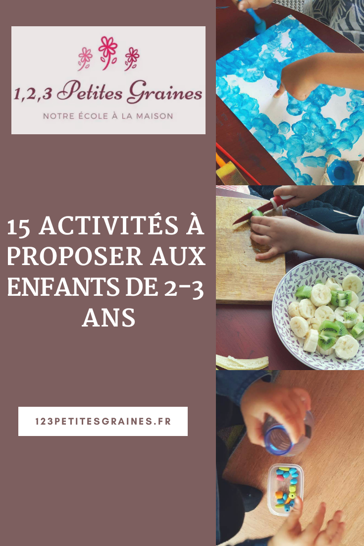 Activit S Proposer Aux Enfants De Ans Petites Graines